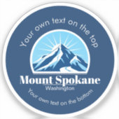 Sticker Mount Spokane Washington ski resort vacation  (Recto)