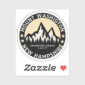 Sticker Mount Washington Mountain Souvenir Mount Washingto (Feuille)