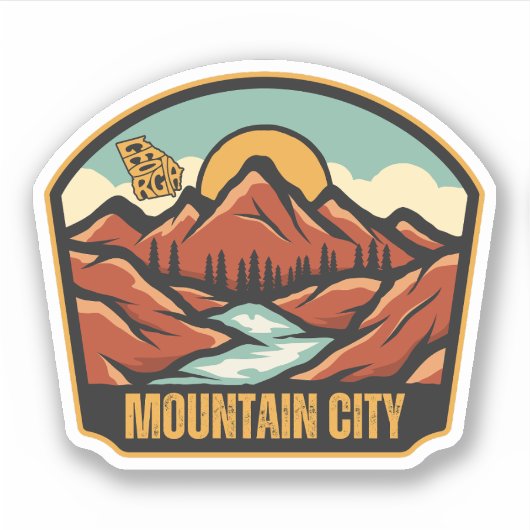 Sticker Mountain City, Géorgie (Devant)