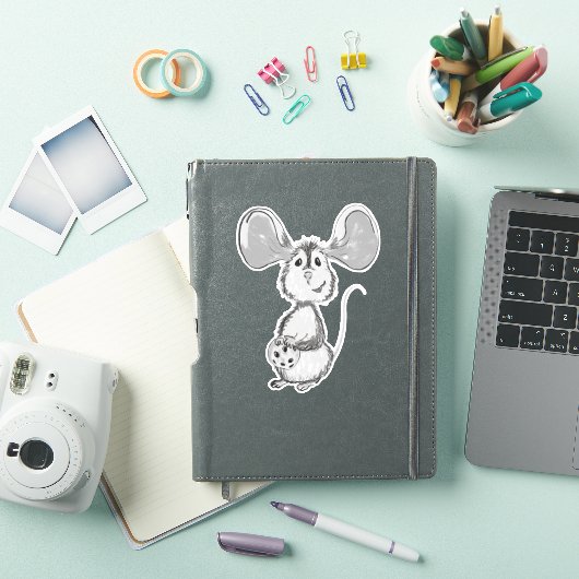 Sticker Mouse and Cookie Black and White (Couverture iPad)