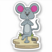 Sticker Mouse at yoga (Devant)