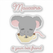 Sticker Mouse Cocoa Cappuccino  (Devant)
