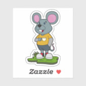Sticker Mouse with Coffee cup (Feuille)
