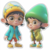 Sticker Mousepad à thème de dessin animé (Devant)