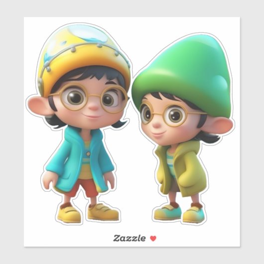 Sticker Mousepad à thème de dessin animé (Feuille)