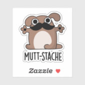 Sticker Moustache moustache de chien drôle (Feuille)