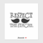 Sticker Moustache Respectez la Moustache (Feuille)
