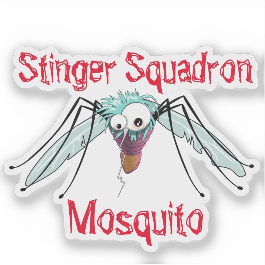 Sticker Moustique à main (Devant)