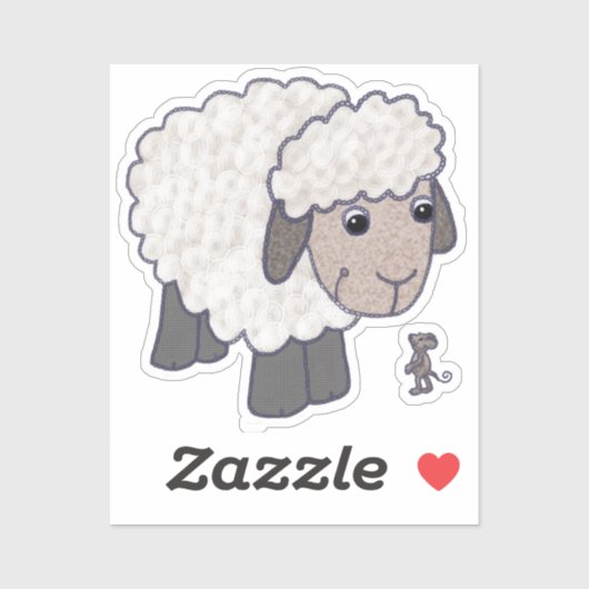 Sticker Mouton à souris (Feuille)