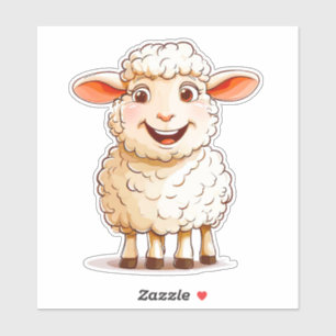 Sticker Mouton de dessin animé