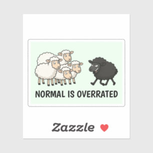 Sticker Mouton noir et blanc