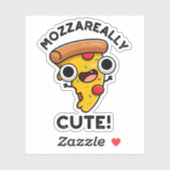Sticker Mozza vraiment mignon Pizza Pun drôle (Feuille)