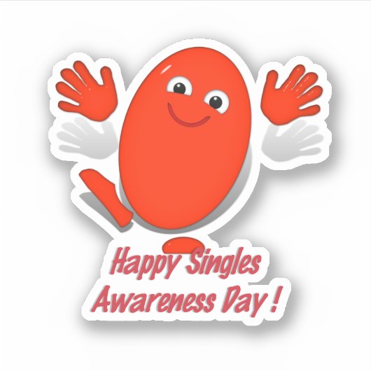 Sticker Mr. (Ms.) Happy Singles Awareness Day (Devant)