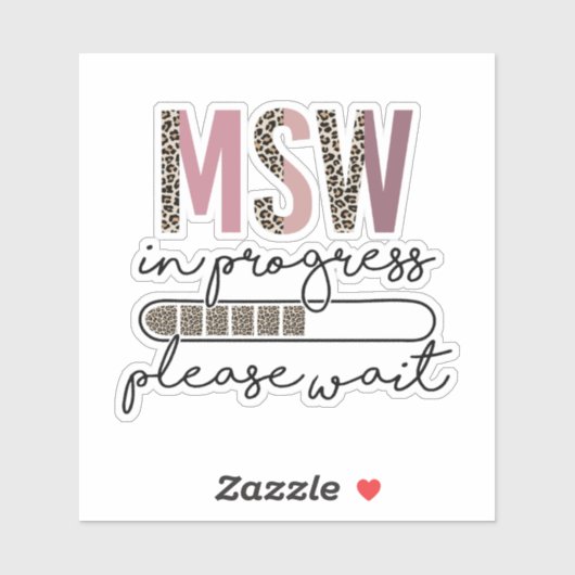 Sticker MSW en cours : Veuillez patienter (Feuille)