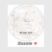 Sticker Mt Evans Colorado Fourteener (Feuille)