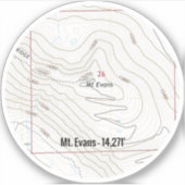 Sticker Mt Evans Colorado Fourteener (Devant)