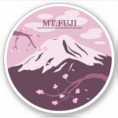 Sticker Mt. Fuji (rose) (Devant)