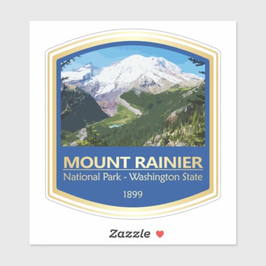 Sticker Mt Rainier NP (PF1) (Feuille)