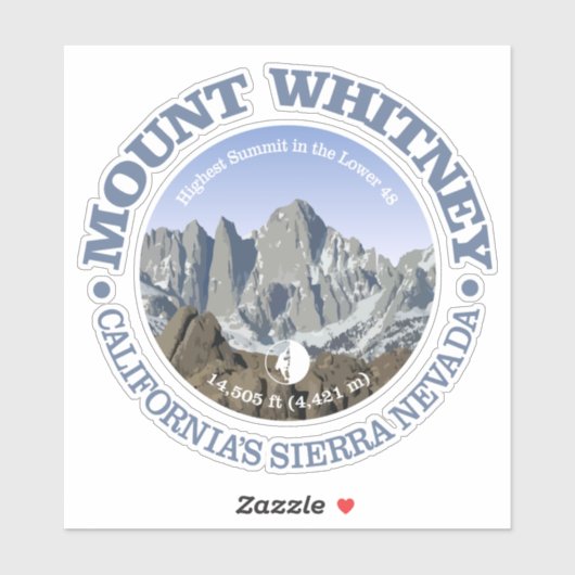 Sticker Mt Whitney (Feuille)