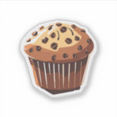 Sticker Muffin aux pépites de chocolat (Devant)
