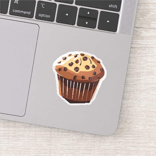 Sticker Muffin aux pépites de chocolat (Détail)