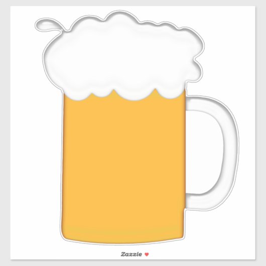 Sticker Mug De Bière (Feuille)