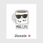 Sticker Mug Life amusant Mug Pun (Feuille)