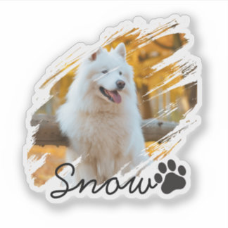 Sticker Mug personnalisé avec photo et nom d'animal de com