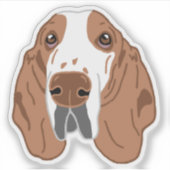 Sticker Mug pour maman de Basset Hound (Devant)