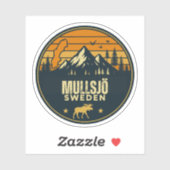 Sticker Mullsjö, Suède Sverige (Feuille)