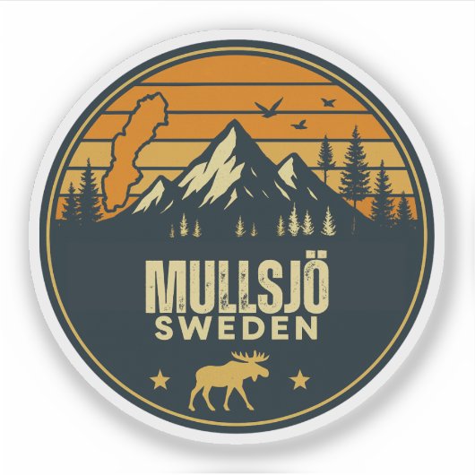 Sticker Mullsjö, Suède Sverige (Devant)