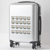 Sticker multiple Bouquet Rose blanc (Sur valise)