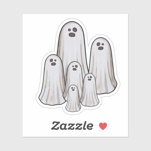 Sticker Multiple fantômes halloween (Feuille)
