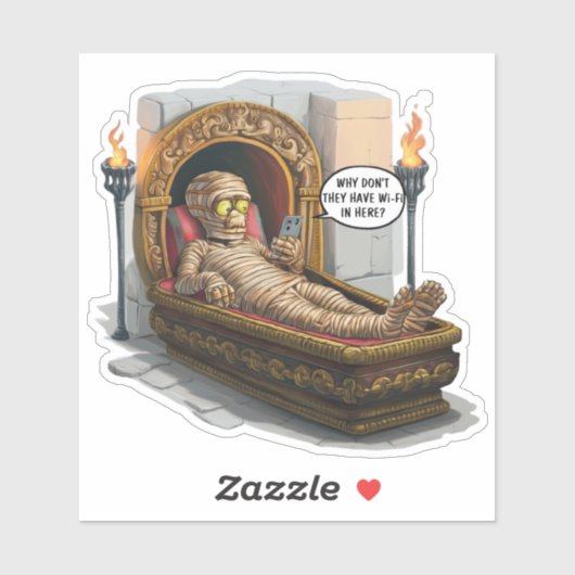 Sticker Mummy drôle (Feuille)