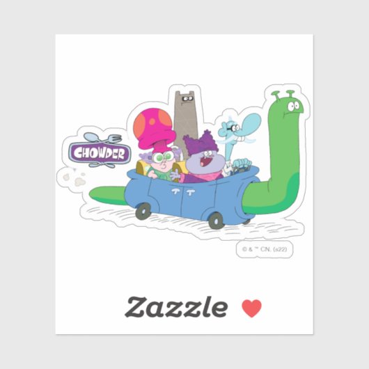 Sticker Mung, Chowder, Shnitzel & Truffes en voilier (Feuille)