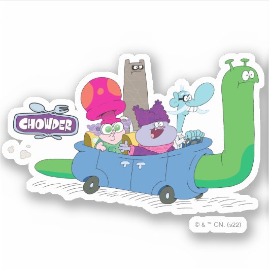 Sticker Mung, Chowder, Shnitzel & Truffes en voilier (Devant)