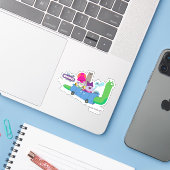 Sticker Mung, Chowder, Shnitzel & Truffes en voilier (Ordinateur portable avec iPhone)