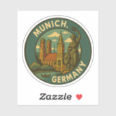 Sticker Munich Allemagne Ville Art (Feuille)