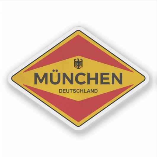 Sticker Munich Allemagne Vintage (Devant)