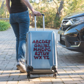 Sticker Mur Alphabet transparent en lettres rouges (Valise Insitu)