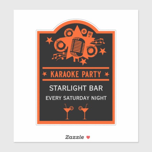 Sticker Mur de promotion Karaoke (Feuille)