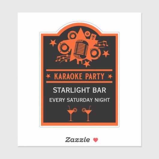 Sticker Mur de promotion Karaoke (Feuille)