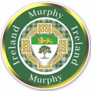 Sticker Murphy Shield & Croix celtique Personnalisé