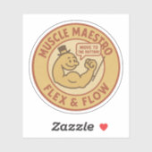 Sticker Muscle Maestro Flex & Flux (Feuille)
