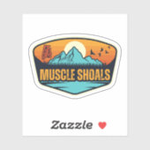 Sticker Muscle Shoals, Alabama (Feuille)