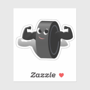 Sticker Muscleman Hockey Sport