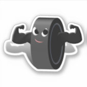 Sticker Muscleman Hockey Sport (Devant)