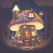 Sticker Mushroom House Imaginaire Art (Devant)