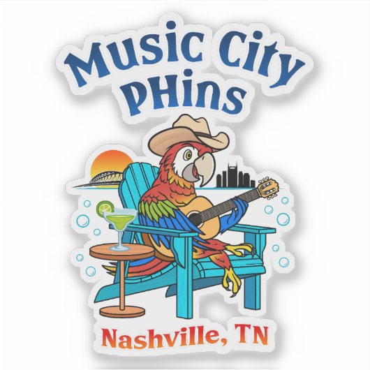 Sticker Music City Phins 4x4 (Devant)