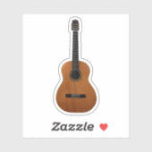 Sticker Musical de guitare acoustique (Feuille)